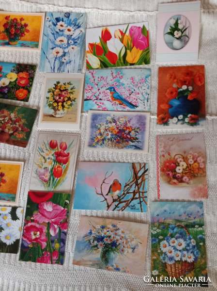 Postcard collection liquidation flowers (25 pieces)