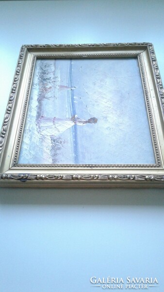 Oil painting in a decorative wooden frame 2.