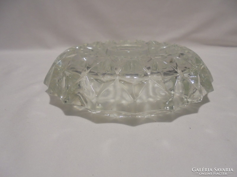 Old thick, heavy glass ashtray, ashtray