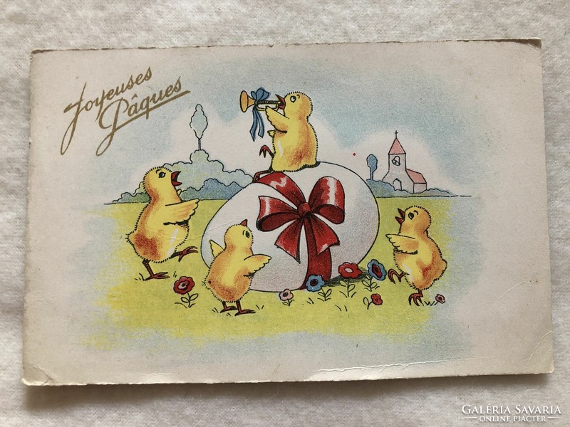 Antique, old graphic Easter postcard -7.