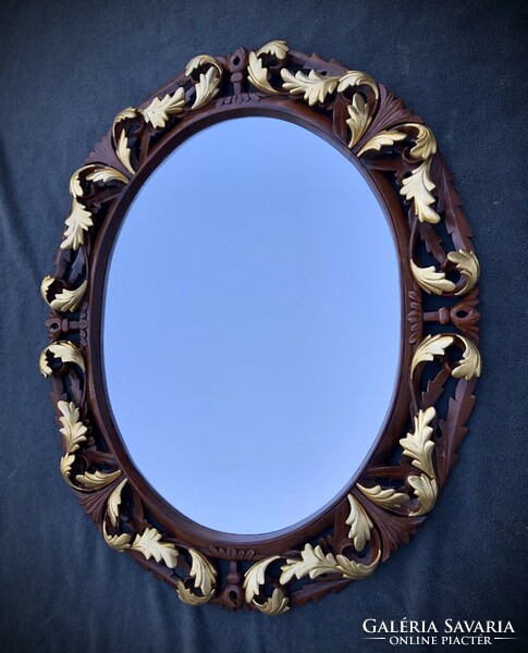 Antique, hand-carved wooden frame, mirror!
