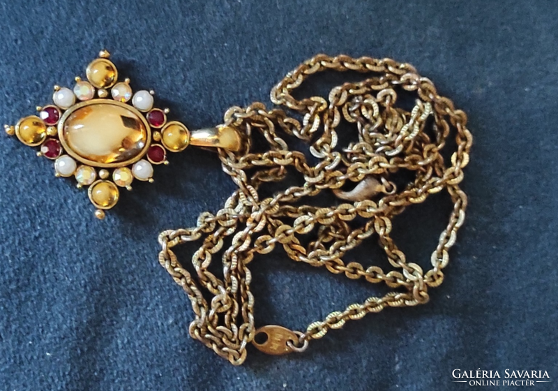 Antique gold plated pendant
