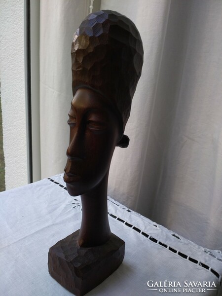 African marked ebony sculpture