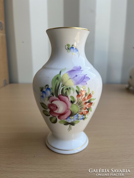 Herend painted flower pattern bay porcelain vase a57