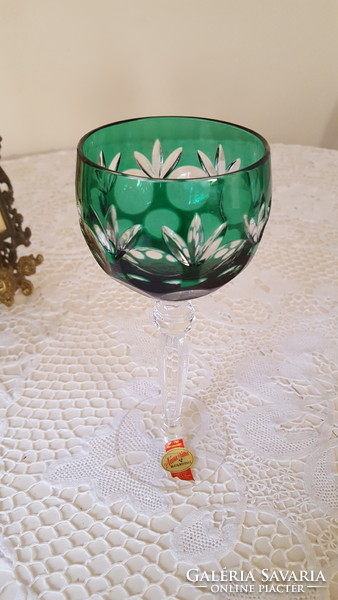 Beautiful anna hütte colored lead crystal wine glasses 4 pcs.