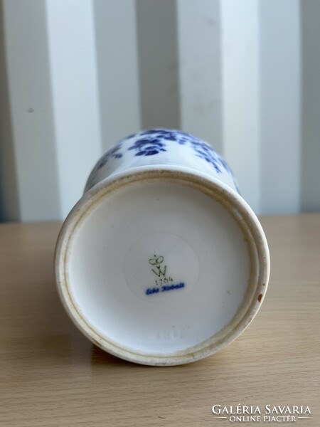 Wallendorf Kék Virág Mintás Porcelán Váza A58