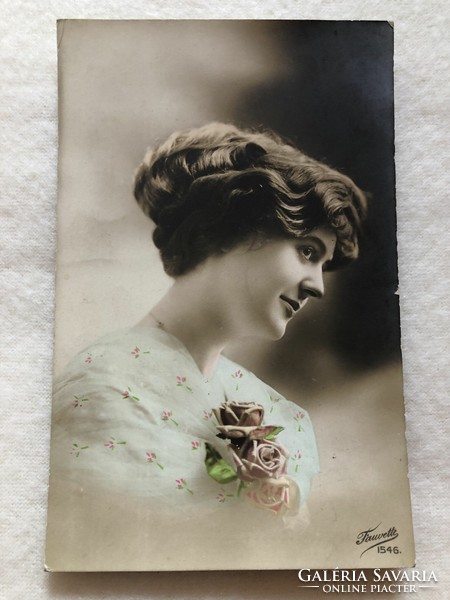 Antique, old postcard - 1916 -7.