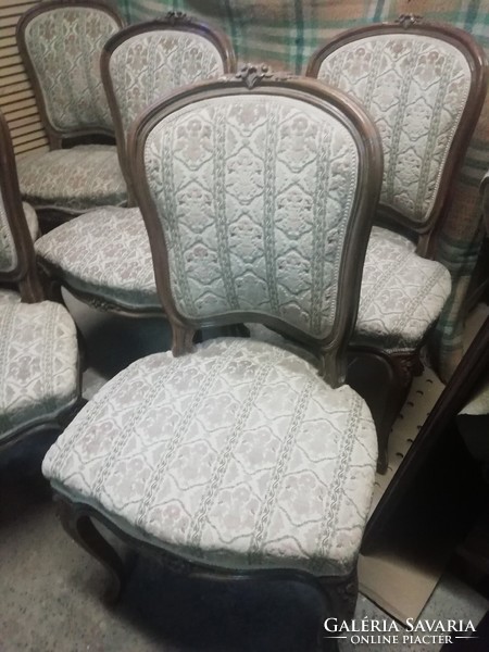 Francia barokk székek, 6db
