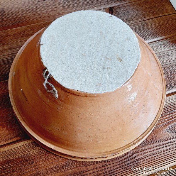 Mezőtúr large ceramic bowl and jug, 2 in one (jh)