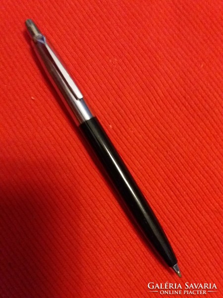 Old stationery factory ballpoint pen, black, plastic-metal cover, like the Pevdi pax as shown in the pictures