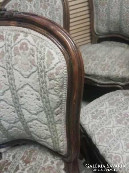 French baroque chairs, 6 pcs
