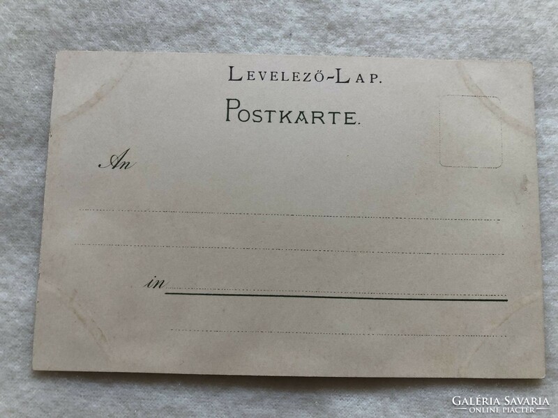 Antik, régi hosszúcímzéses litho képeslap  - Postatiszta                -7.