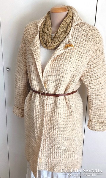 Hand-knitted wool jacket, 38/40 meters, unique piece