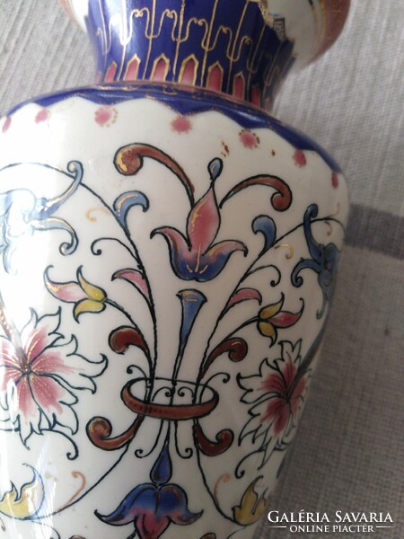 Kézi festett, kerámia váza -  antik jelleggel