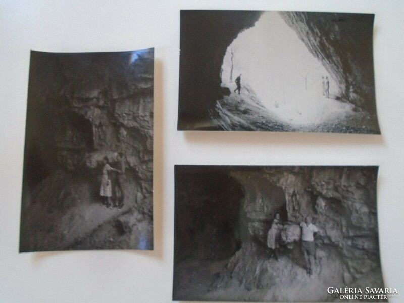 D198577 old photos (3 pcs) - beech - bánkút - stable stone cave 1960-70
