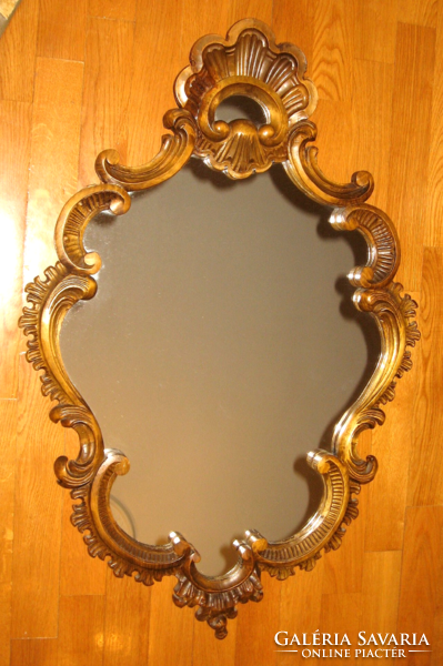 Beautiful old carved Viennese baroque mirror