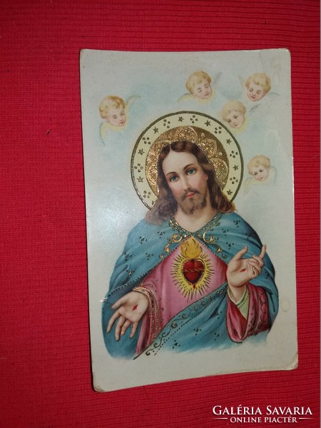 Antik vallásos képeslap Jézus Krisztus képek szerint
