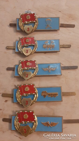 Hungarian People's Army 1970-1980 weapon type rating badge 5 pcs in one