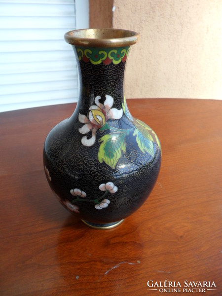 Oriental enamel vase