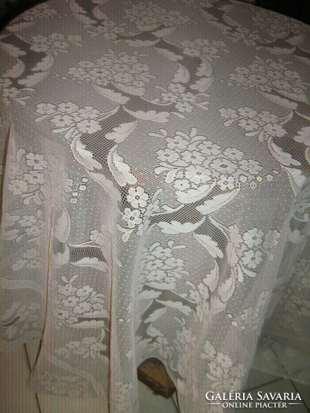 Beautiful vintage floral lace tablecloth