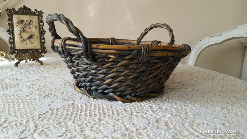 Rustic, thick cane storage basket