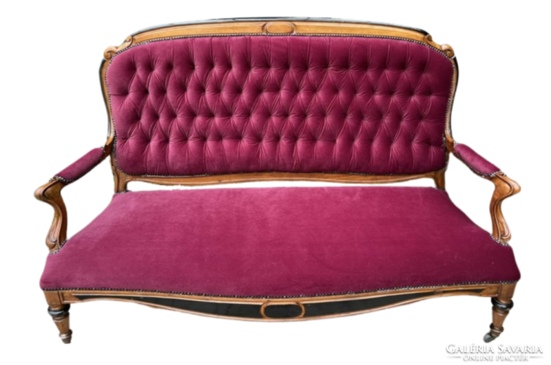 Classic antique 19th century antique sofa renovated