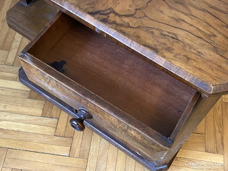 Biedermeier marquetry rolling cart