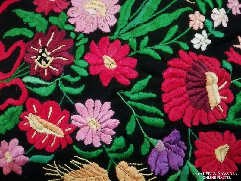 Antique embroidered pillow