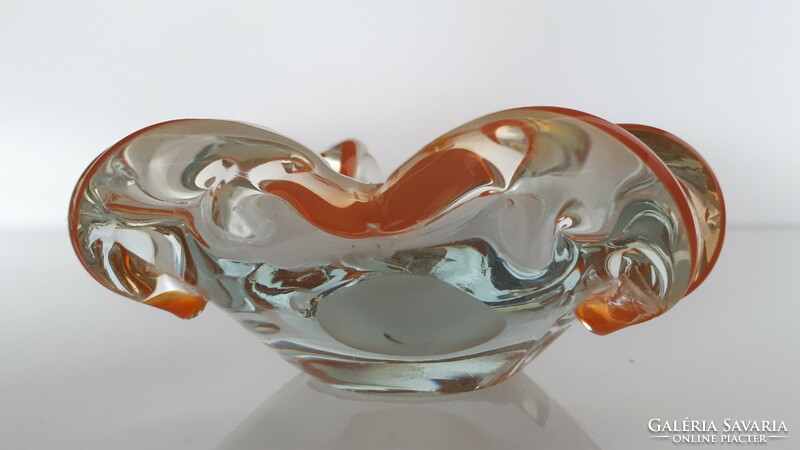 Mid-century artistic blown glass ashtray
