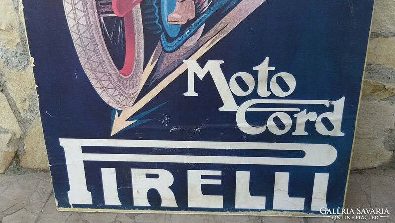 Pirelli motoros nagy méretű kép reklámtábla 66 x 97 cm