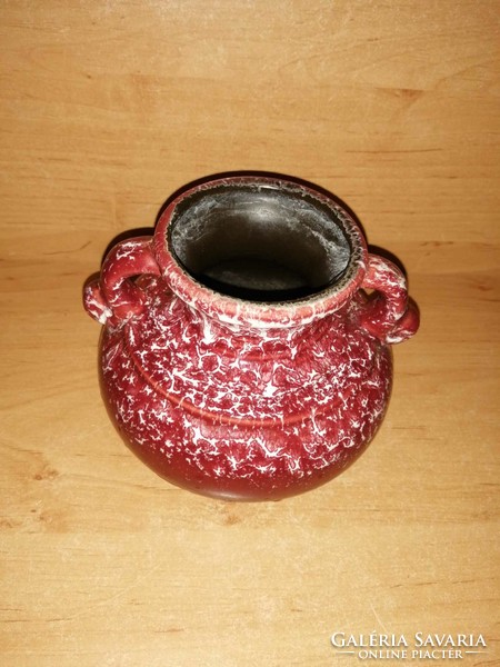 Glazed ceramic two-handled vase (5/d)