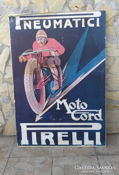 Pirelli motoros nagy méretű kép reklámtábla 66 x 97 cm