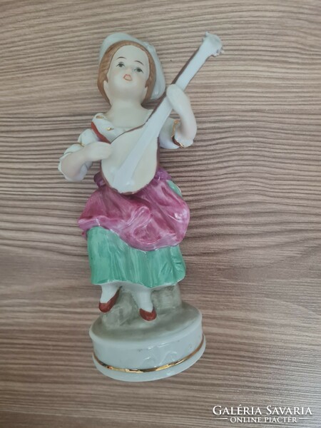 Cdc Handmade Rokoko 1720-1780 lantos porcelán lány