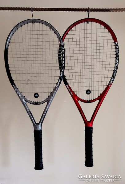 Carbon fiber titanium tennis racket can be negotiated in pairs