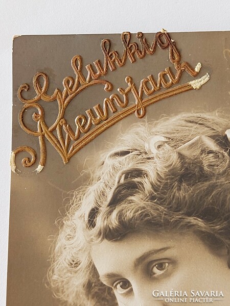 Régi képeslap 1911 fotó levelezőlap hölgy