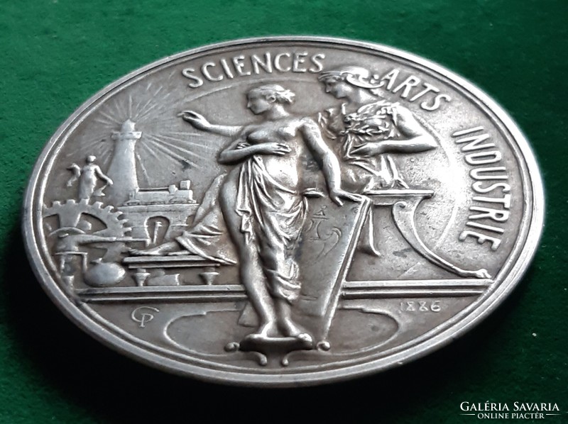 C. Pillet: science and applied arts, large French medal (1886)