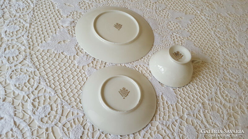 3-piece German Weissenstadt porcelain breakfast set