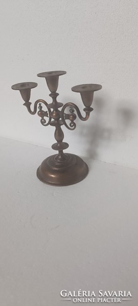 Louis Muharos bronze candlestick birds