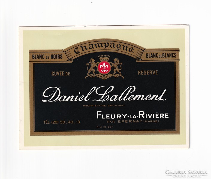 Champagne Daniel Lallement pezsgő árjegyzék és rendelési karton (Francia)