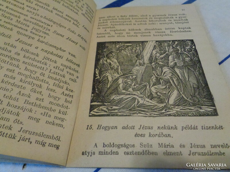 Roman Catholic elementary catechism with the elements of the Bible, St. István troupe 1950.