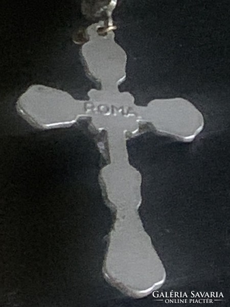 Rosary/reader/with Roman inscription from 1830, punched in. With polished eyes on many sides