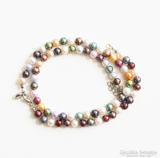 Multicolor pearl necklace and bracelet - colorful pearl necklace