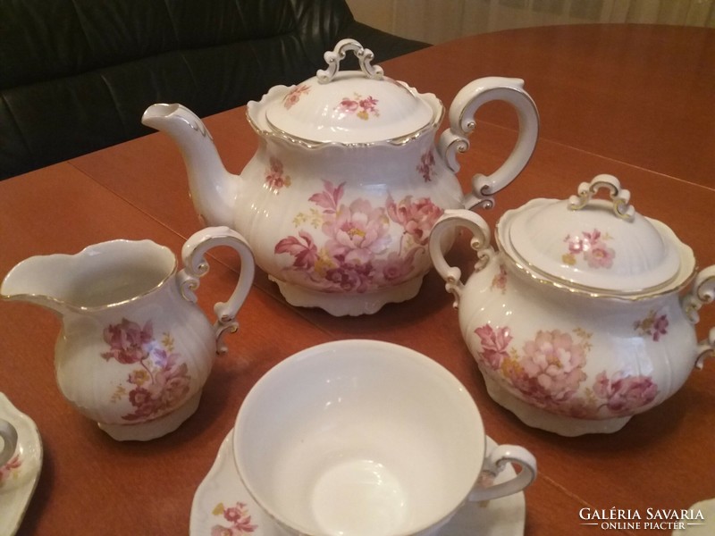 Zsolnay romantic rose tea set