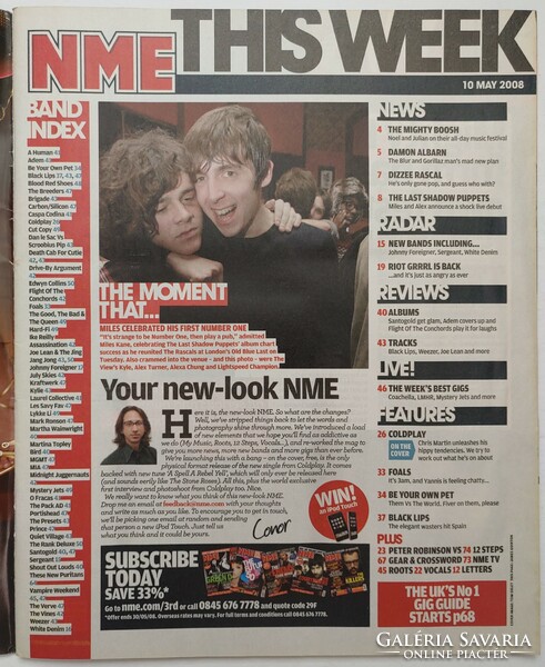 Nme magazin 08/5/10 coldplay be your own pet black lips foals kate nash carl barat daisy lowe