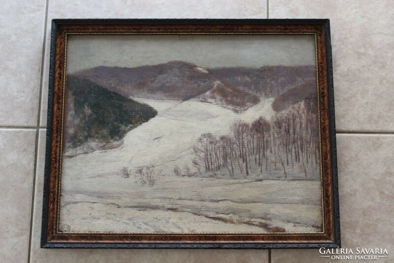 Szlányi Lajos ( 1869 -1949 ) -Téli erdő
