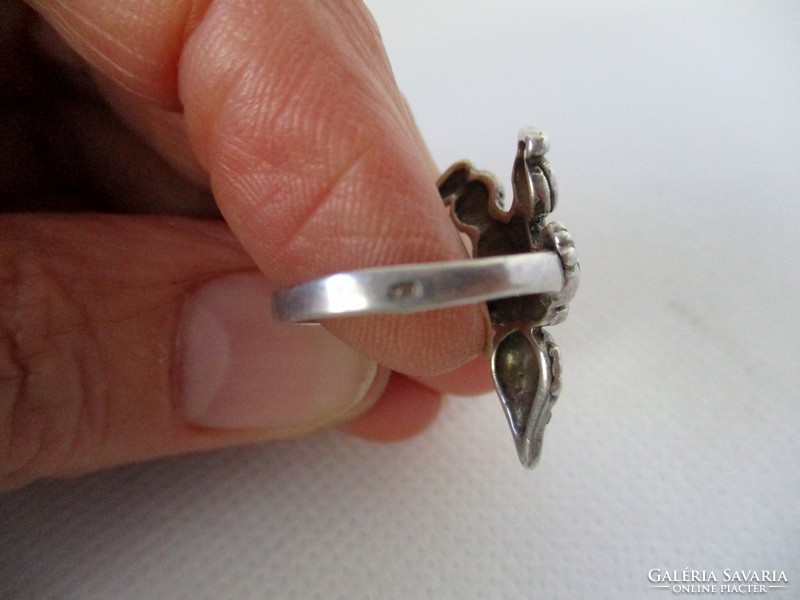 Gyönyörű kézműves bohócos  ezüstgyűrű