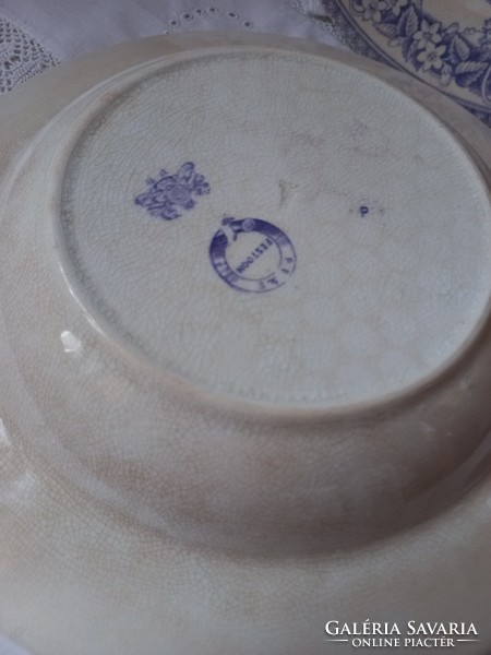 Beautiful earthenware deep plates in a pair - festoon