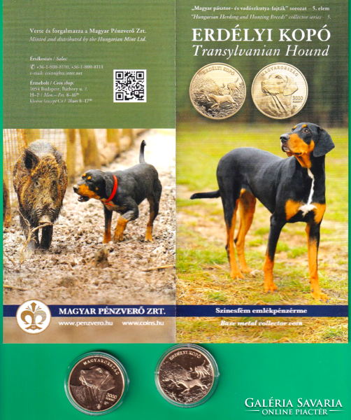 2023 - Transylvanian hound - 3000 ft non-ferrous metal commemorative coin - proof like - in capsule + description