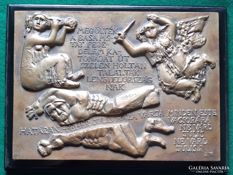 andrás endre Tornay: legend of basa pista, bronze relief
