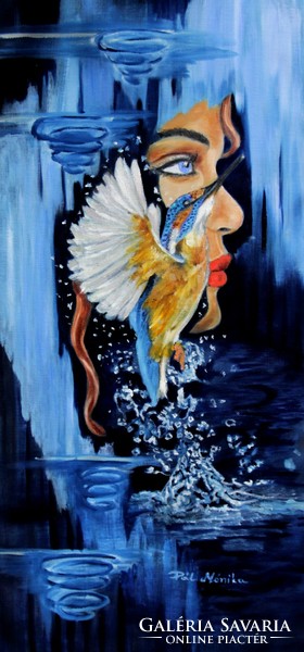 Kingfisher / oil painting / Mónika Katalin Pál
